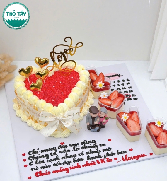 Bánh Kem hình trái tim tặng ngày valentine tại Cần Thơ