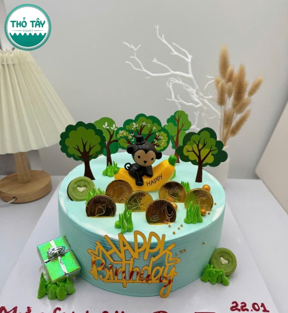 Bánh kem dành cho bé trai mừng con lên 4 tuổi