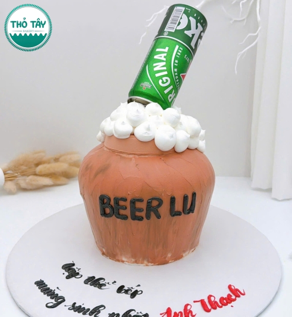 Bánh kem hàn quốc tạo hình lu bia