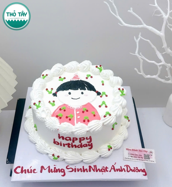 Bánh kem hàn quốc vẻ hình chibi theo yêu cầu khách hàng