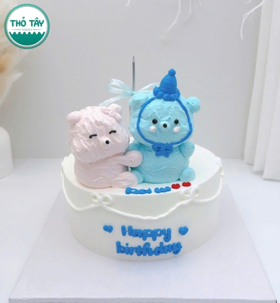 Bánh kem hàn quốc tone dành cho cặp đôi mừng ngày 14/2