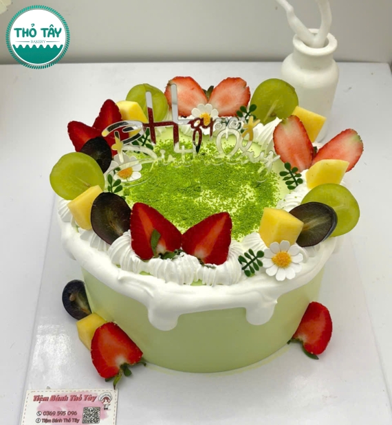 Bánh Kem trái cây mix nho các loại trái cây