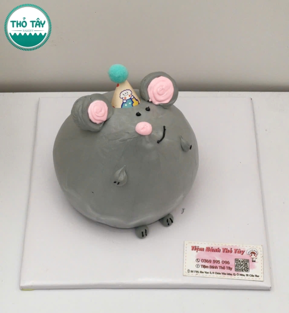 Bánh kem hàn quốc tạo hình chú chuột xinh