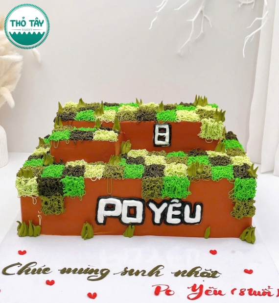 Bánh kem dành cho bé trai hình vuông mẫu bánh đẹp 2026