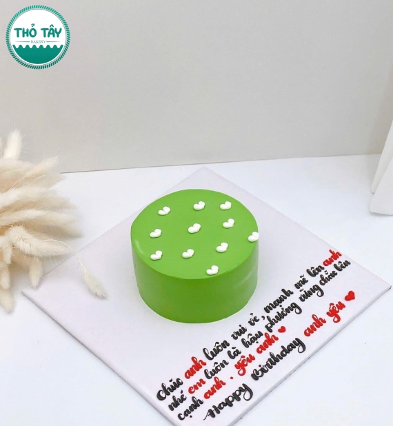 Bánh kem hàn quốc viết lời chúc