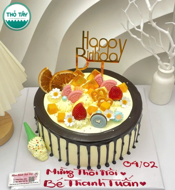 Bánh Kem trái cây tặng bé trai hot