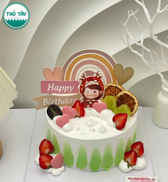 Bánh Kem trái cây tặng bé gái 