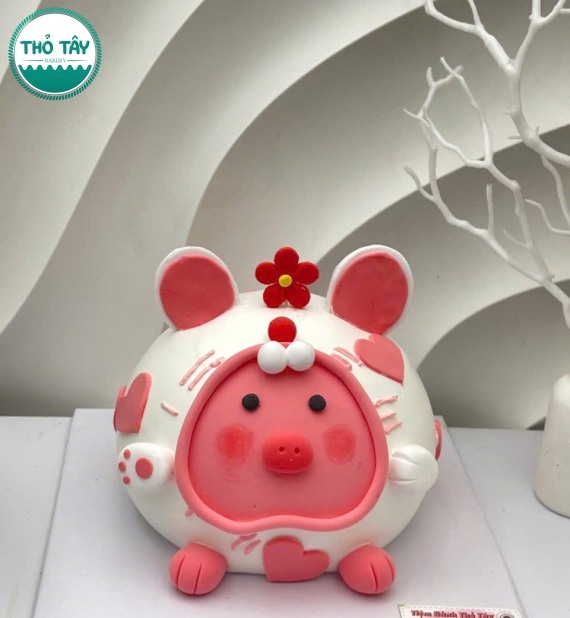 Bánh kem hàn quốc tạo hình tone hồng dễ thương