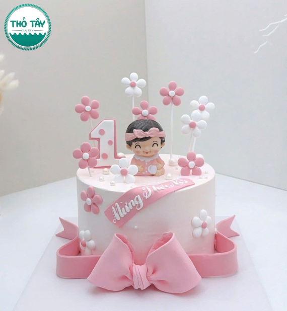 Bánh Kem thôi nôi làm bé gái mẫu bánh đẹp cần thơ