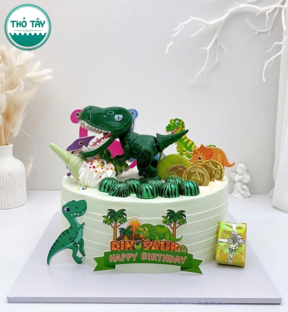 Bánh kem dành cho bé trai hot lên 13 tuổi yêu thích khủng long