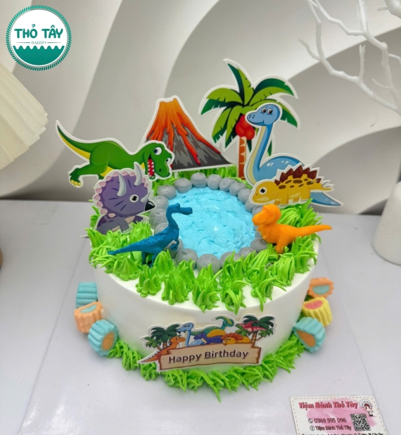 Bánh kem dành cho bé trai hot lên 13 tuổi yêu thích khủng long
