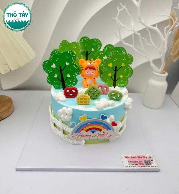 Bánh kem cho bé gái lên 1 tuổi