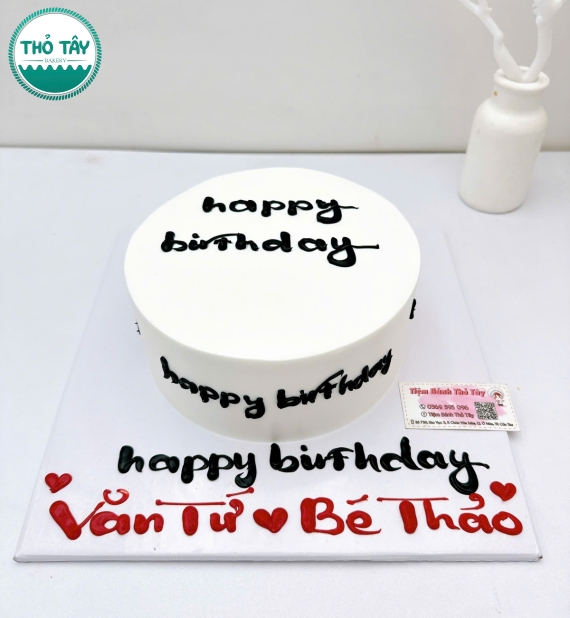 Mẫu bánh kem dành tặng nữ viết lời chúc theo yêu cầu