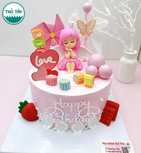 Bánh Kem siêu đáng yêu cho bé gái yêu thích công chúa lên 6 tuổi