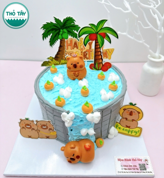 Bánh Kem siêu đáng yêu cho bé gái yêu thích capypara hot 2026