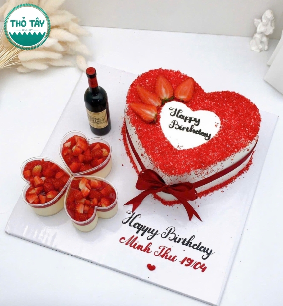 Bánh kem và sét bánh cup tặng sinh nhật chồng