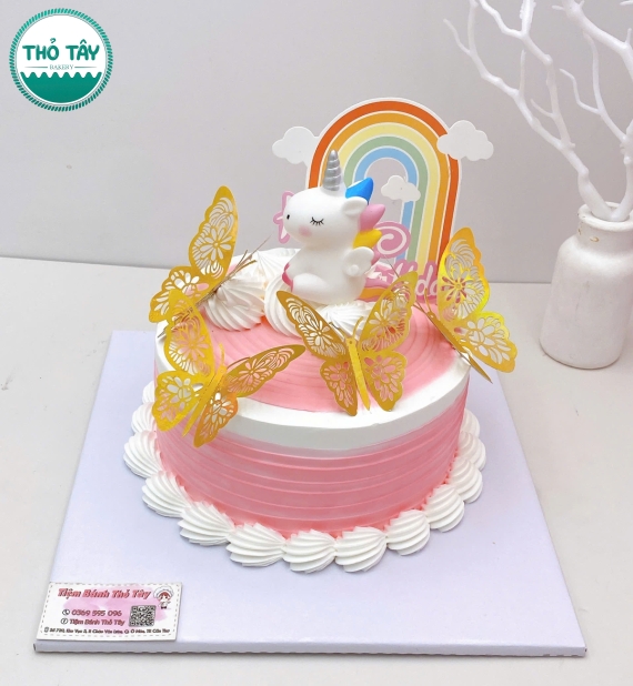 Bánh Kem dành cho bé gái tone hồng đáng yêu 