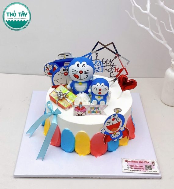 Bánh Kem Cho Bé Trai hot lên 5 tuổi yêu thích đô rê mon