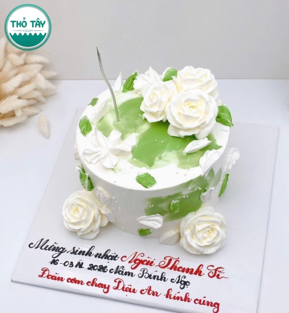 Bánh Kem Hàn Quốc tạo hình hoa 