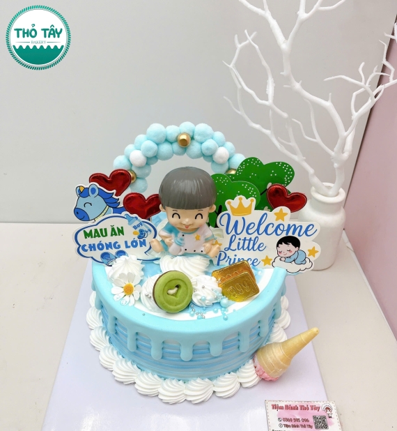 Bánh Kem Cho Bé Trai mẫu bánh mix phụ kiện theo yêu cầu 