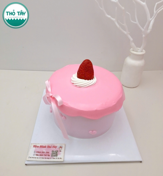 Bánh Kem trái cây mix trái cây 1 quả dâu tây 