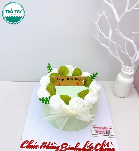 Bánh Kem trái cây tone xanh tặng chồng 