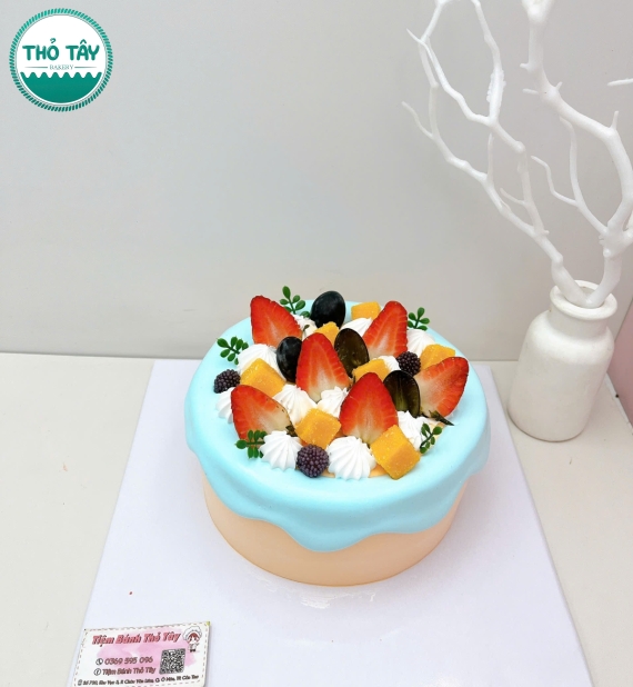 Bánh Kem trái cây tone mix theo yêu cầu tặng vợ 