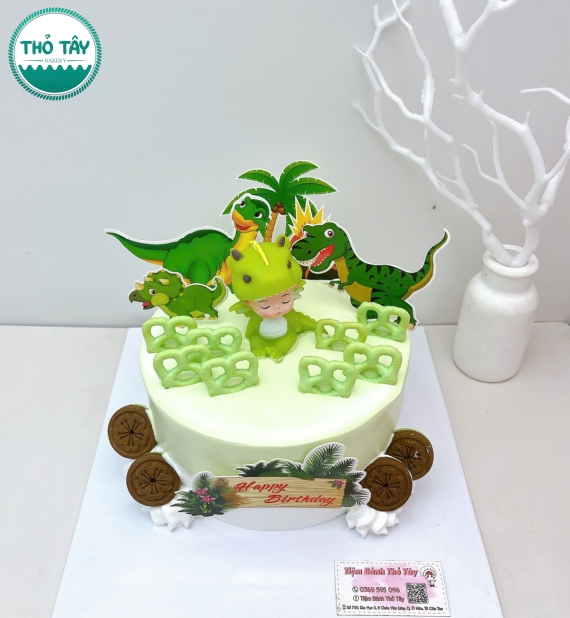 Bánh Kem Cho Bé Trai yêu thích khủng long 