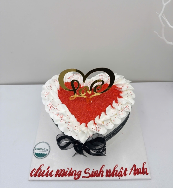Bánh kem trái tim tặng chồng yêu