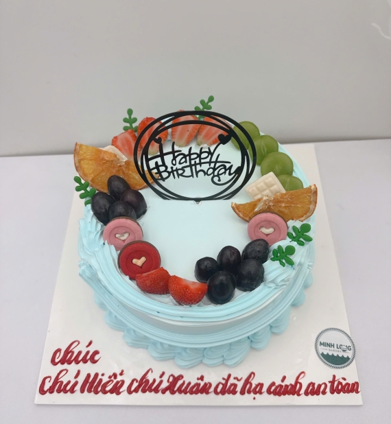 Bánh Kem trái cây tặng nữ tone xanh hot 