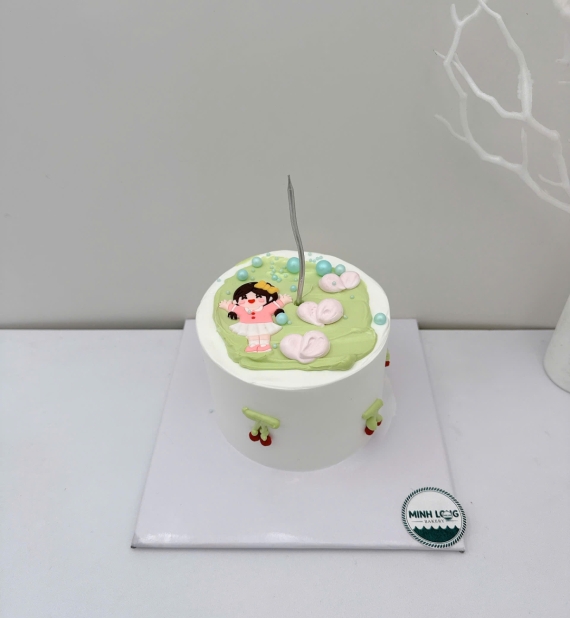 Bánh Kem Hàn Quốc xanh nhỏ xinh