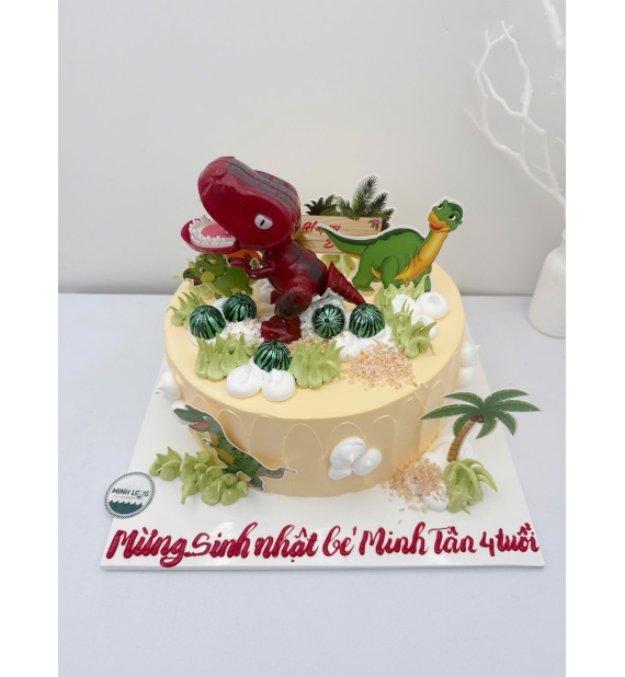 Bánh Kem dành cho bé trai lên 4 tuổi yêu thích khủng long 