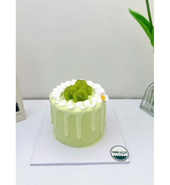 Bánh Kem trái cây mừng 17 tuổi tone xanh 