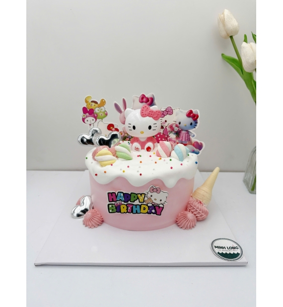Bánh kem dành cho bé gái lên 7 tuổi làm theo yêu cầu 