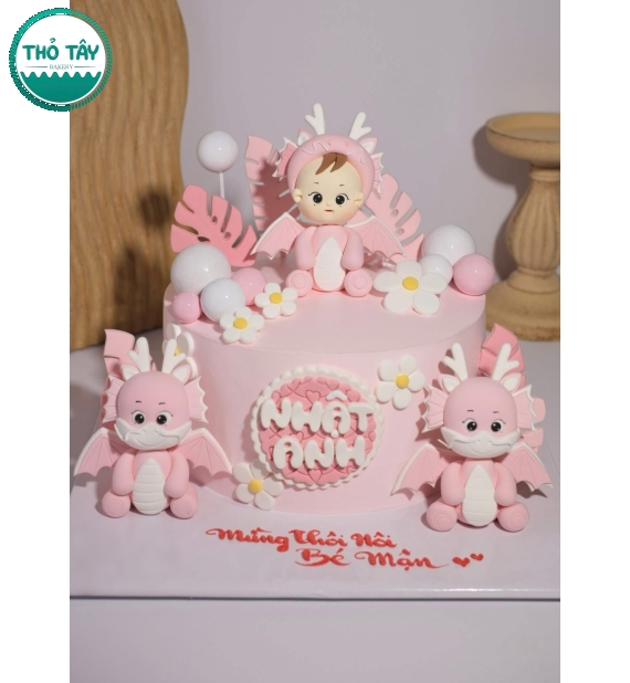 Bánh thôi nôi fondant Cần Thơ – Xu hướng bánh nghệ thuật 2025