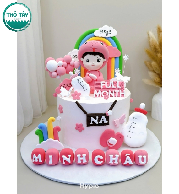 Bánh kem thôi nôi fondant theo yêu cầu tại Cần Thơ – Giao nhanh trong ngày