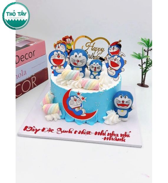 Bánh kem dành cho bé trai đô rê mon