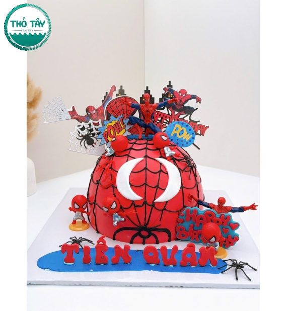 Bánh kem người nhện làm theo yêu cầu bé trai