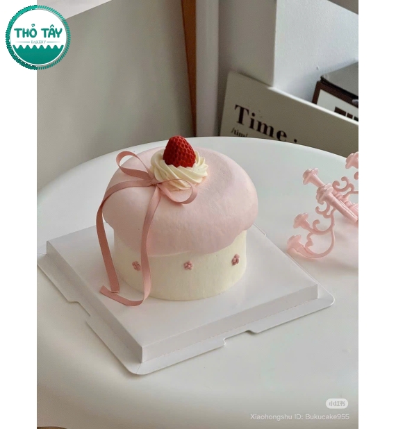 Bánh kem style Hàn Quốc-tạo hình nấm hồng