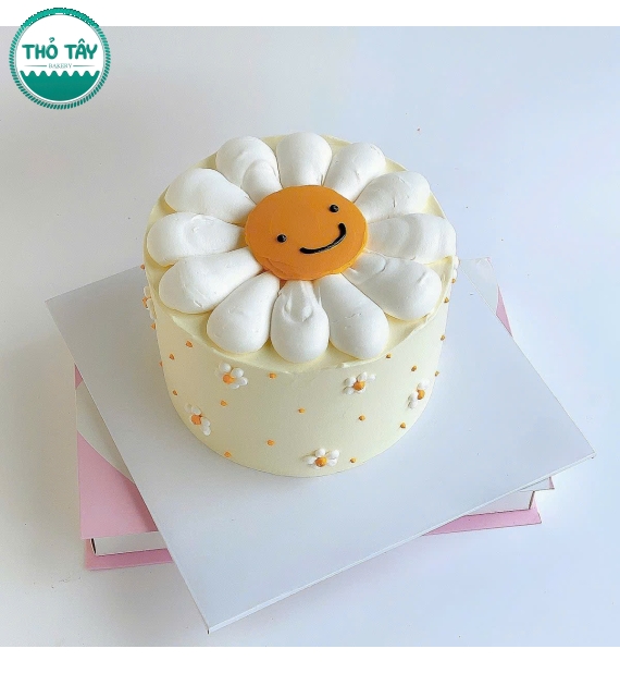 Bánh kem style Hàn Quốc vẻ hoa mặt trời