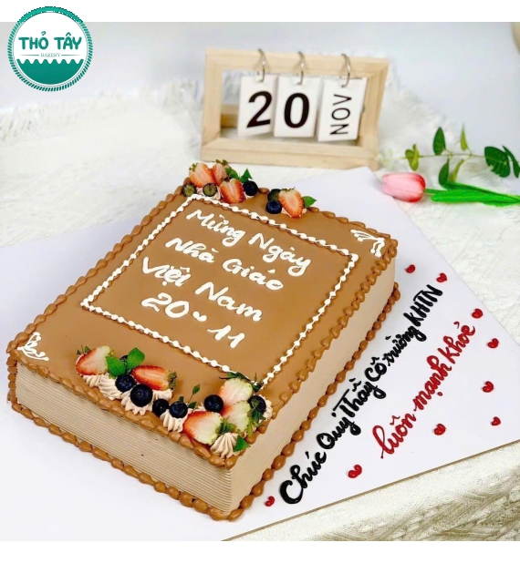 Bánh Kem dành tặng 20/11 quyển sách 