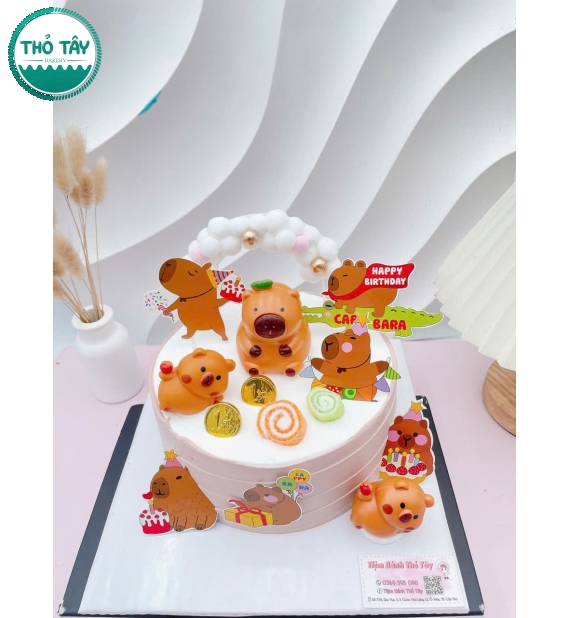 Bánh kem capybara cute