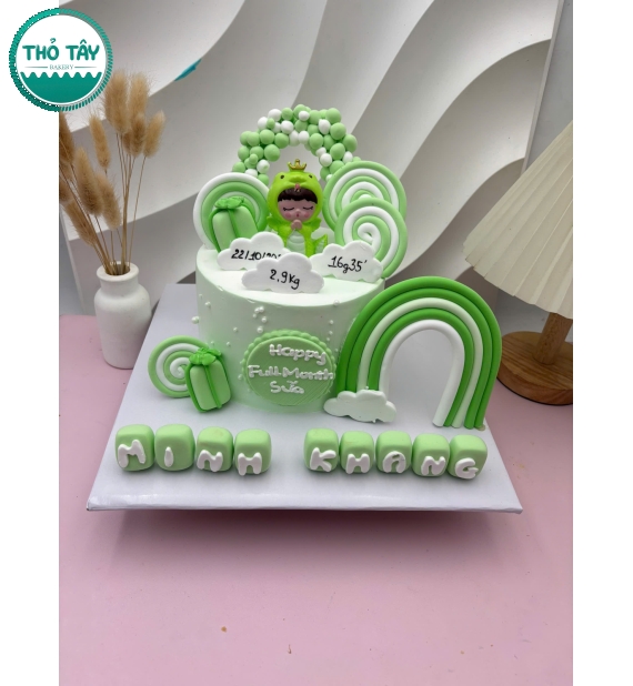 Mẫu bánh kem thôi nôi tuổi rắn cho bé trai