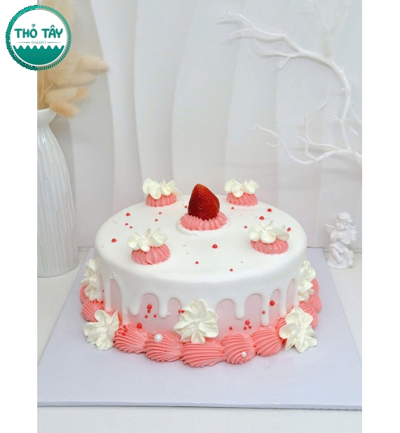 Bánh Kem xinh nữ trang trí đơn giản