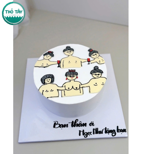 Bánh kem style hàn quốc dành cho 6 đứa bạn thân nhây bựa