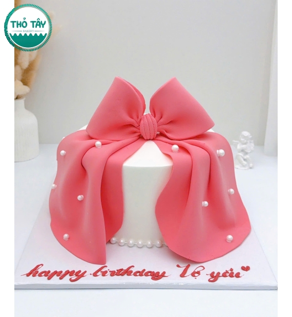 Bánh Kem nơ hồng siêu hot tại cần thơ