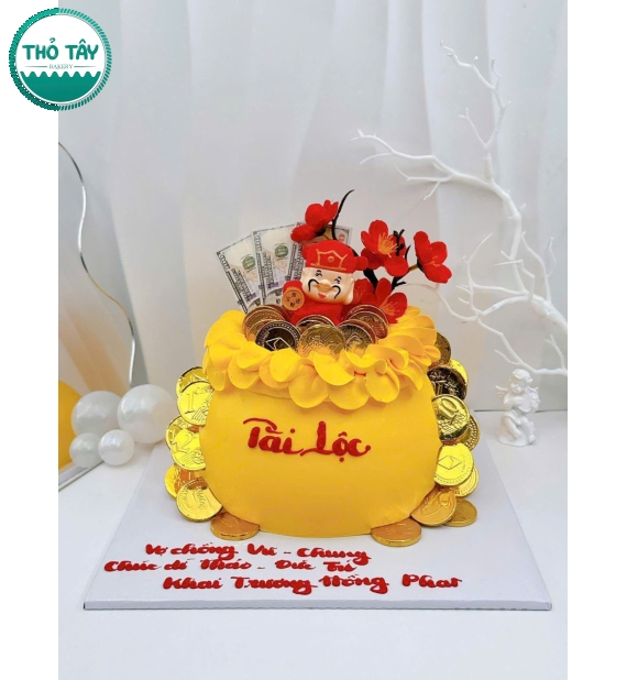Bánh Kem chúc mừng chữ tài lộc 2026
