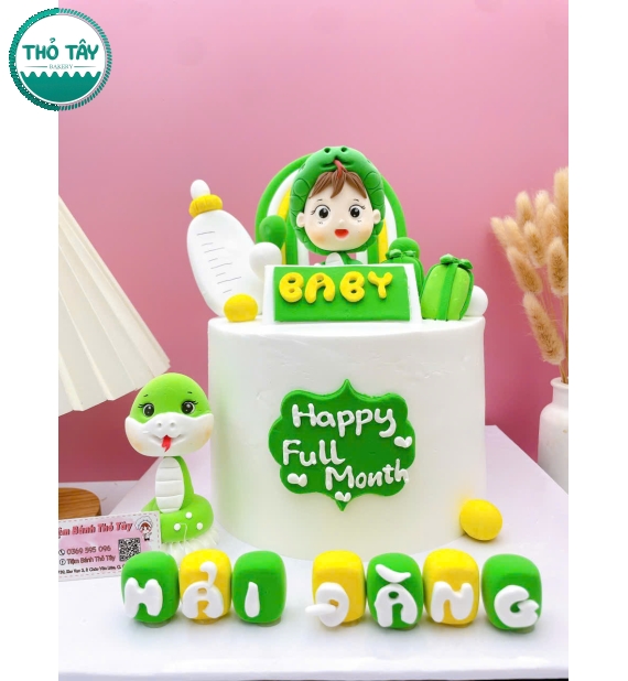 Bánh thôi nôi dành cho bé rắn tuổi tỵ mẫu đẹp làm theo yêu cầu