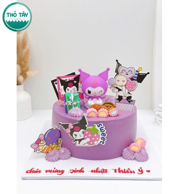 Bánh kem dành cho bé gái trang trí phụ kiện Kô Rô Mi