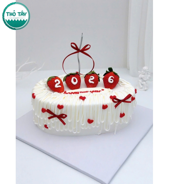 Bánh Kem chúc mừng năm mới tại Thỏ Tây năm 2026